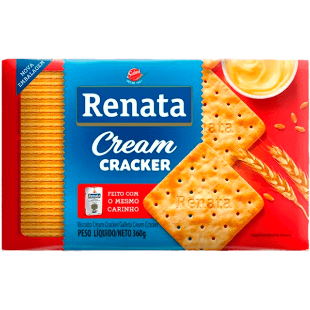 BISCOITO CREAM CRACKER RENATA PACOTE 360G