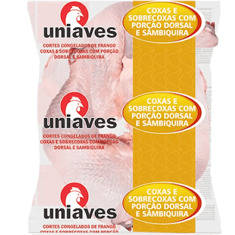Coxas e Sobrecoxas de Frango com Dorso Congeladas Uniaves (kg)