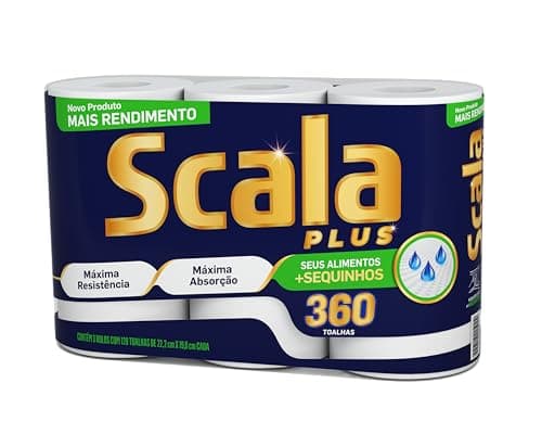 TOALHA DE PAPEL SCALA PLUS PACOTE 3 UNIDADES