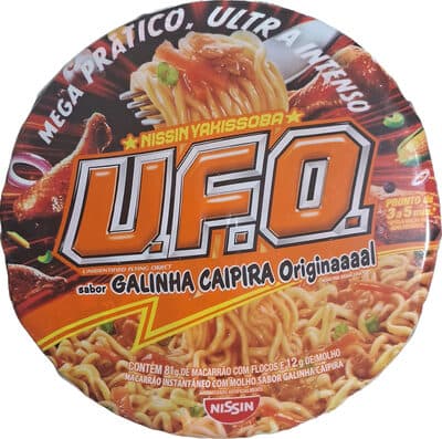 Nissin Yakissoba U.F.O Macarrao instantâneo galinha caipira