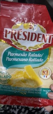 Queijo Parmesão Ralado Président Pacote 100g