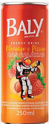 Energético Morango E Pêssego Das Galáxias Baly Lata 250ml