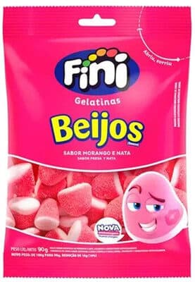 Fini Beijos Gelatina Morango